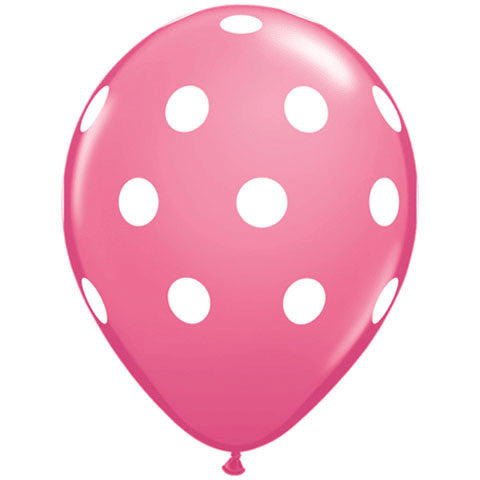 11" Big Polka Dots Around Rose (50/bag)