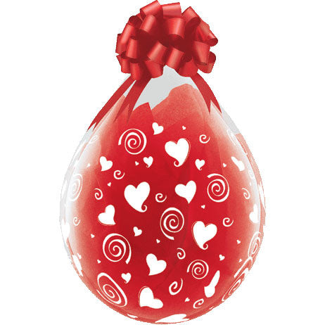 18" Swirling Hearts Around Upside Down