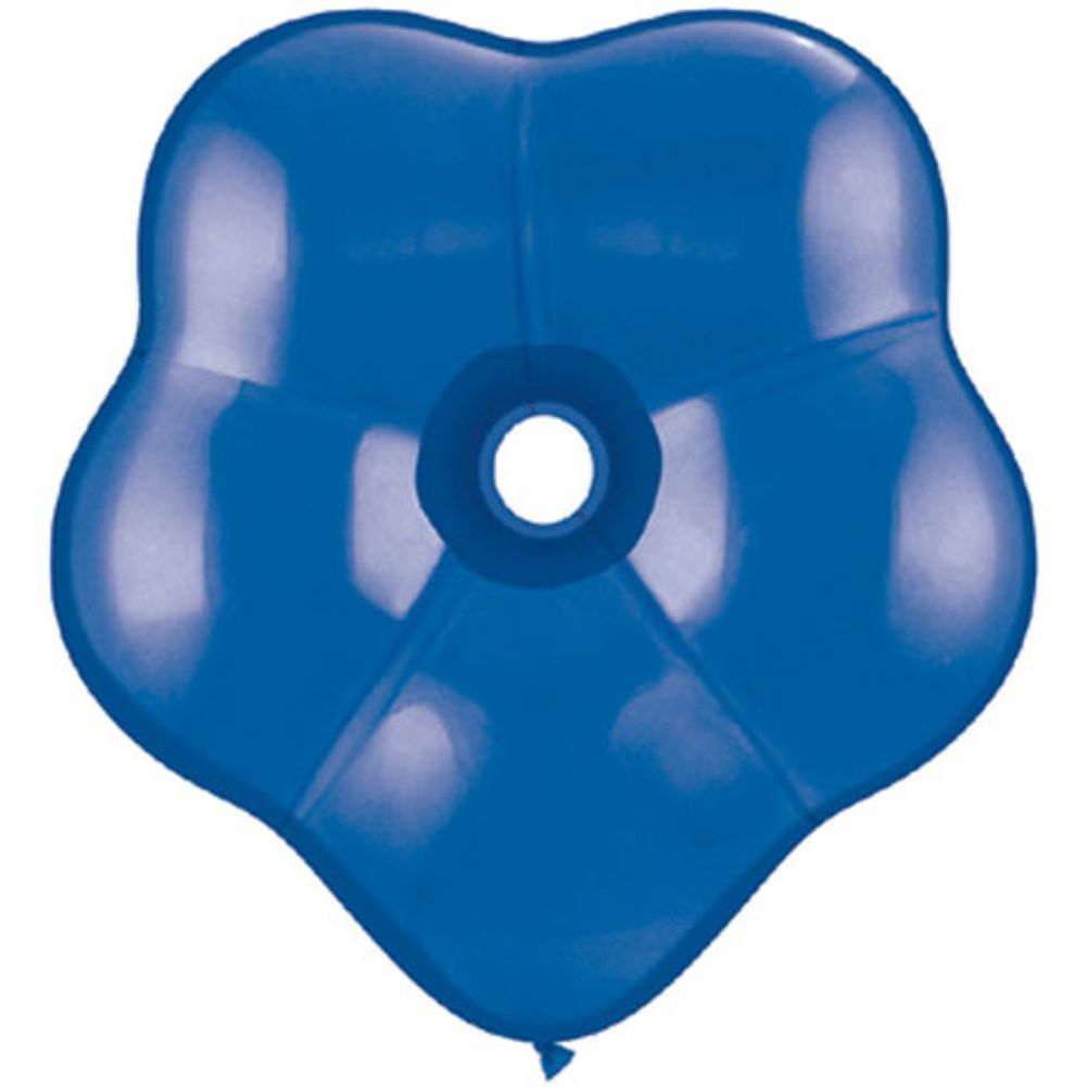 Qualatex 6" Geo Blossom Sapphire Blue Latex Balloons (50ct)
