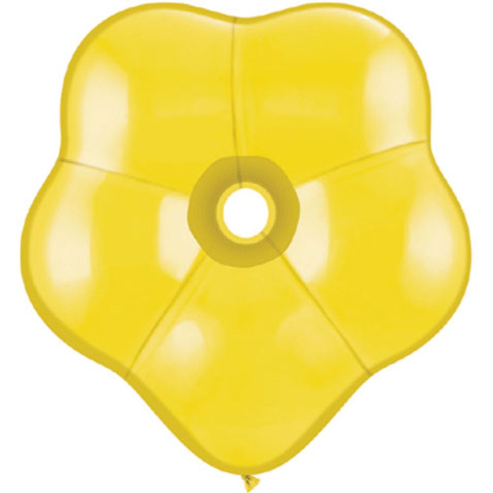 Qualatex 6" Geo Blossom Citrine Yellow Latex Balloons (50ct)