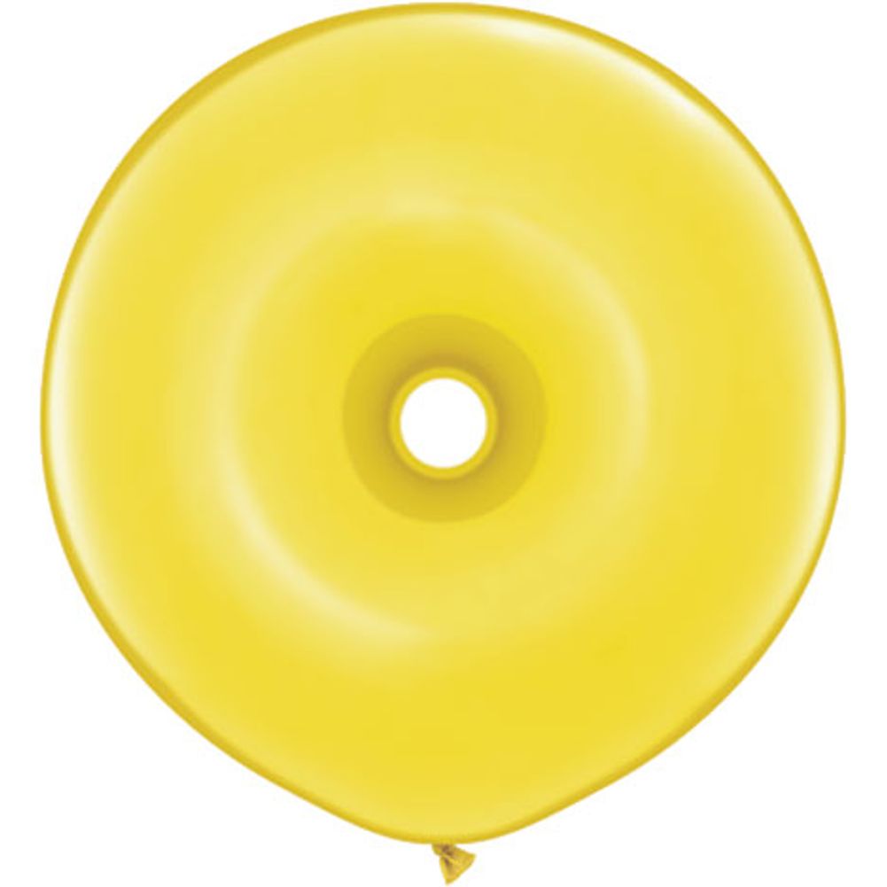 Qualatex 16" Geo Donut Citrine Yellow Latex Balloons (25ct)