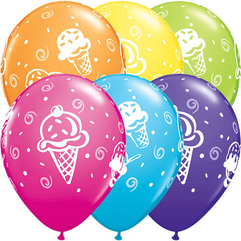 11" Ice Cream Treats Around Latex Balloons (50ct)