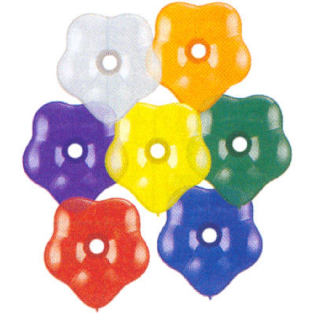 16" Geo Blossom Asst. Jewel Tones Balloons (50 ct)