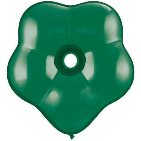Qualatex 16" Geo Blossom Emerald Green Latex Balloons (10ct)