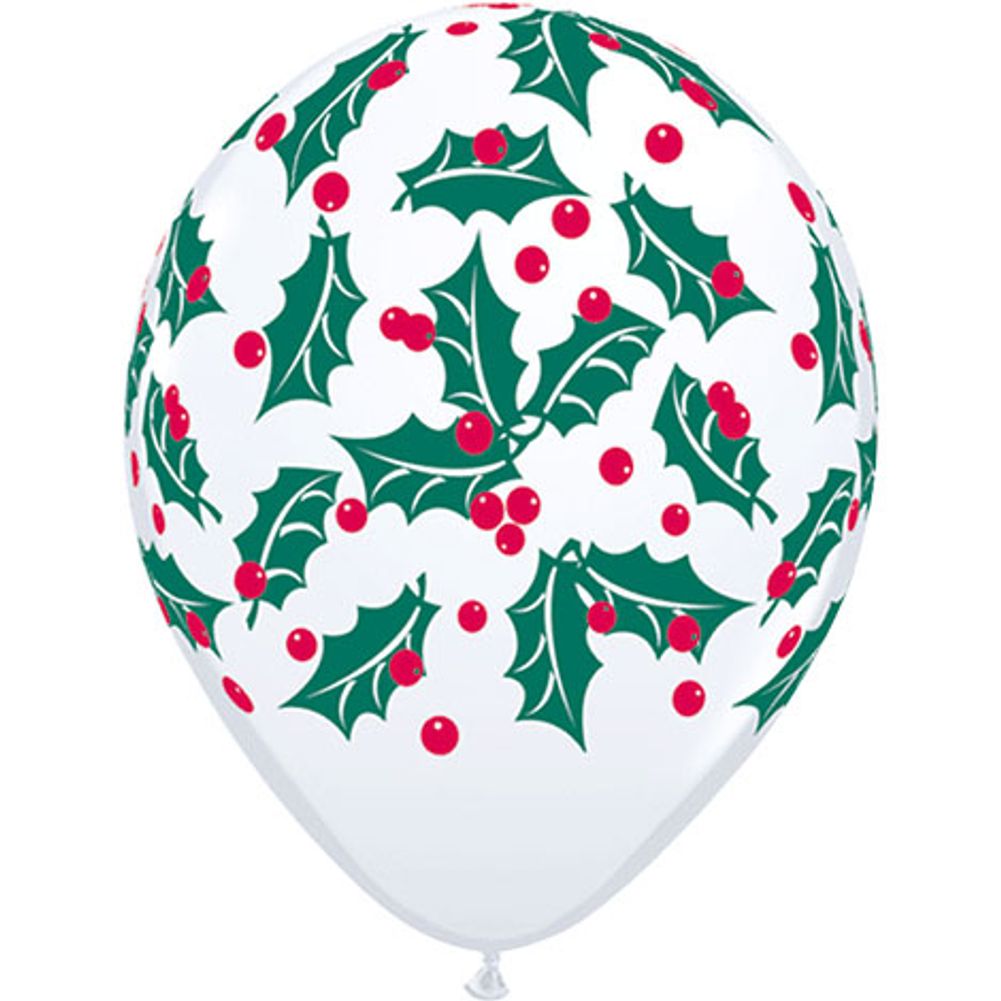11" Holly And Berries Around