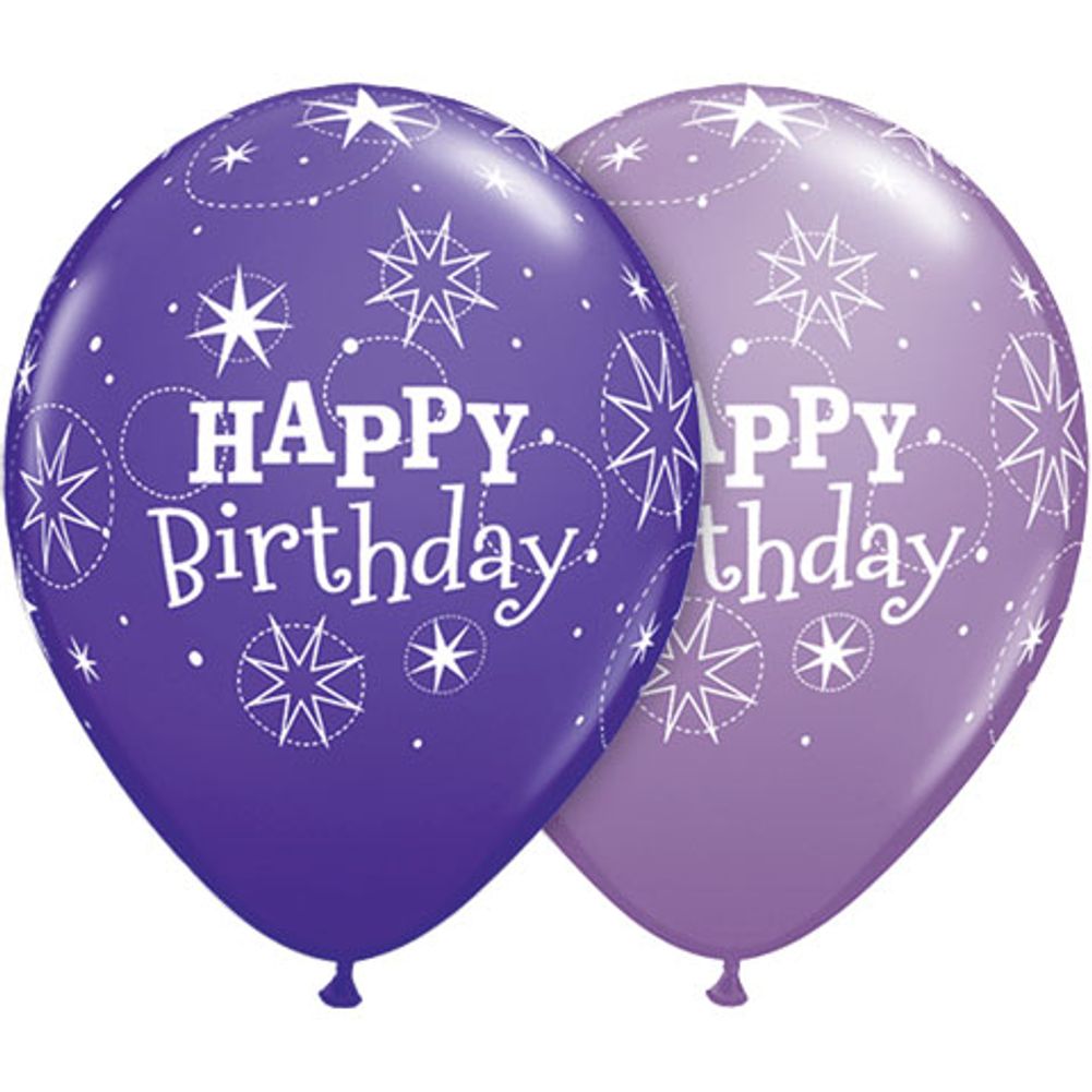 11" Birthday Sparkle Violet & Lilac