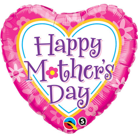 18" Mother's Day Daisies & Heart