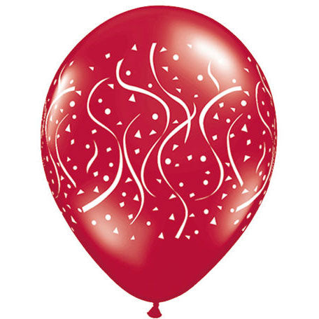 11" Confetti & Streamers Around Balloons (10 ct)
