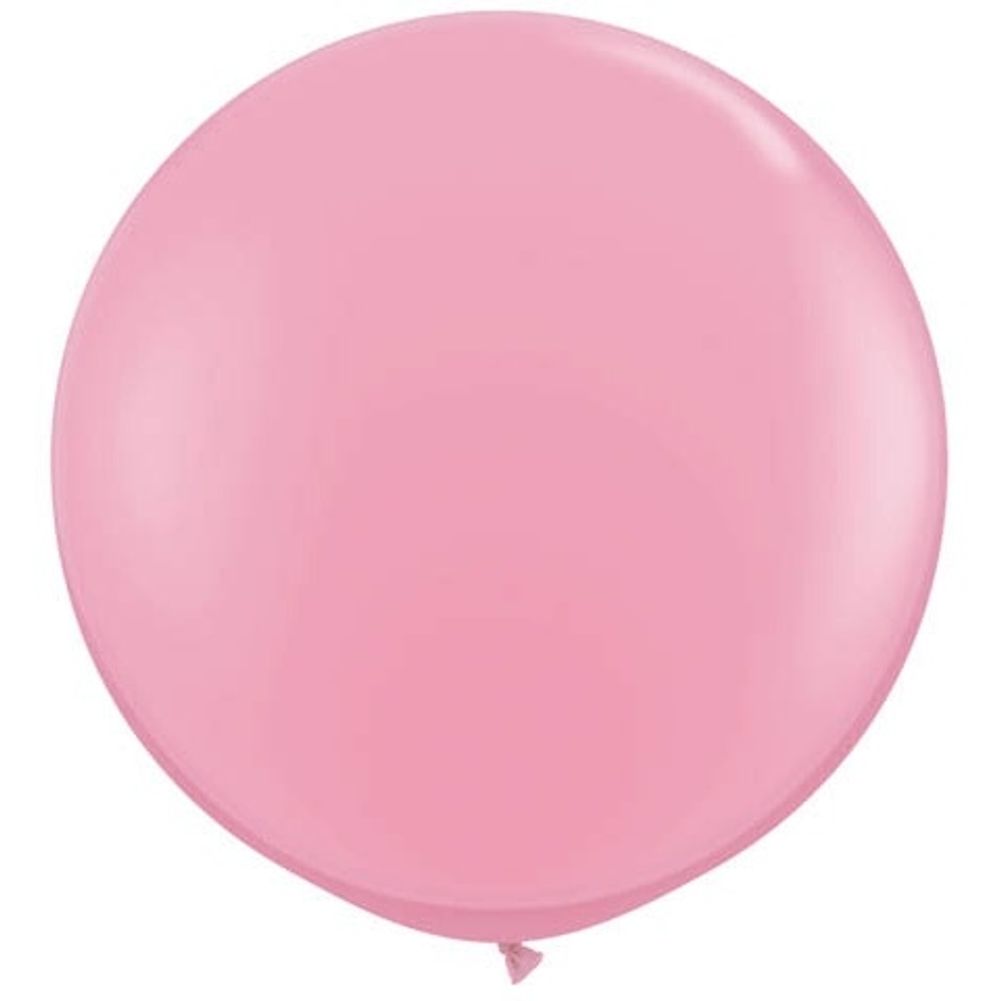 Qualatex 3' Pink Latex Balloons (2ct)