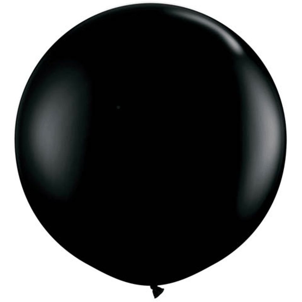 Qualatex 3' Onyx Black Latex Balloons (2ct)