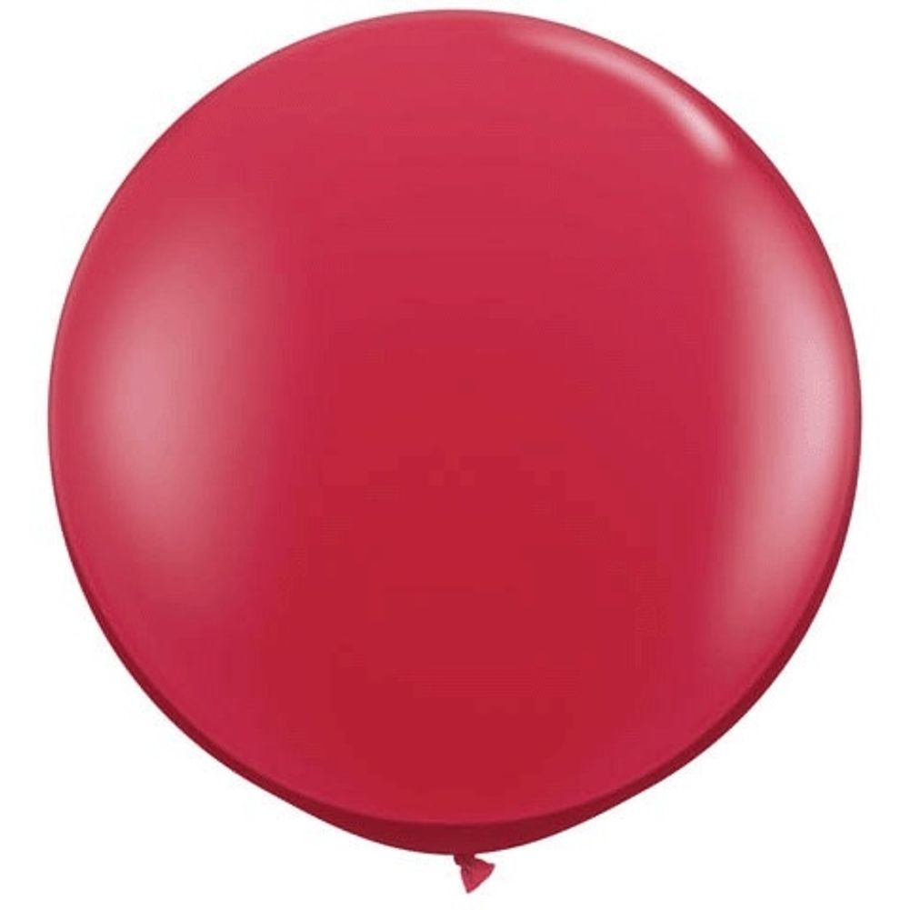 Qualatex 3' Ruby Red Latex Balloons (2ct)