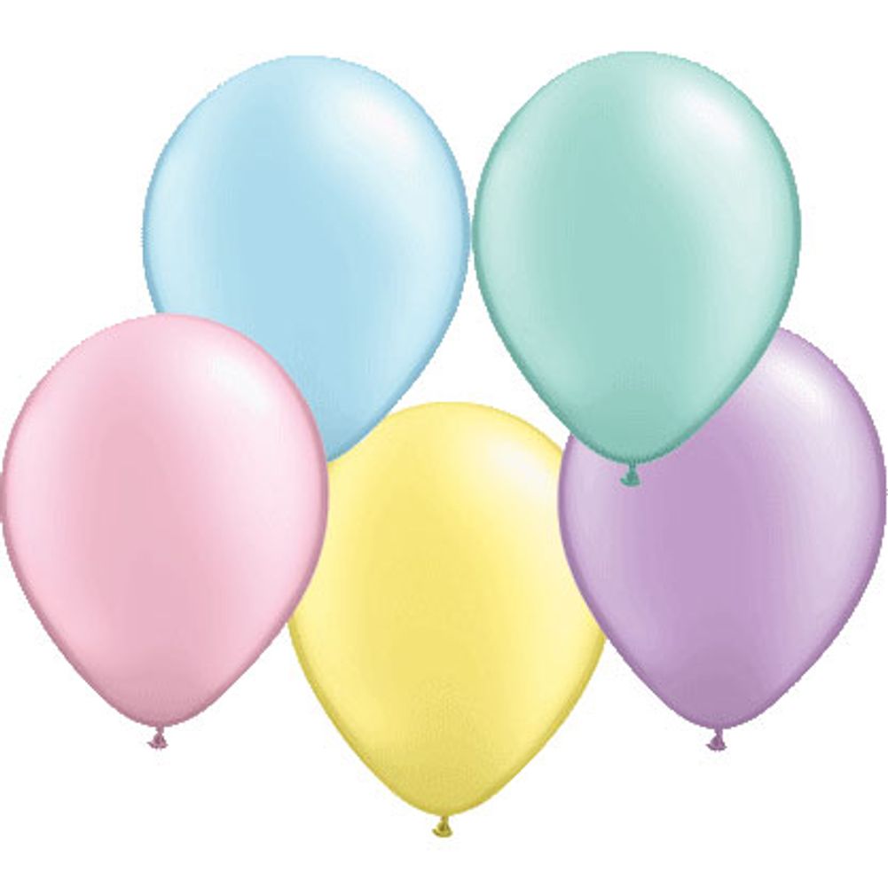 Qualatex 5" Assorted Light Pearlized Latex Balloons (100ct)