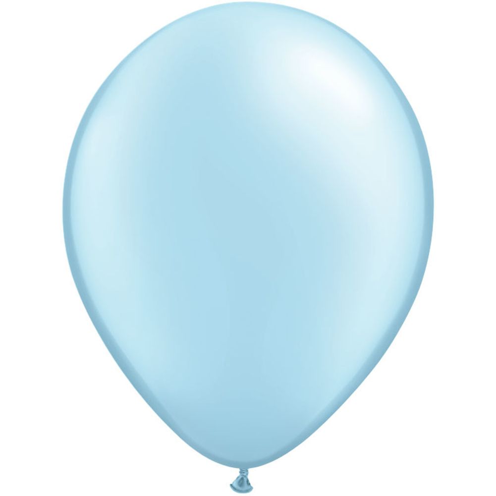 Qualatex 5" Pealized Light Blue Latex Balloons (100ct)