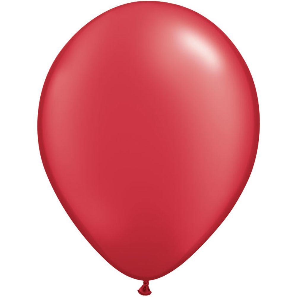 Qualatex 5" Pearlized Ruby Red Latex Balloons (100ct)