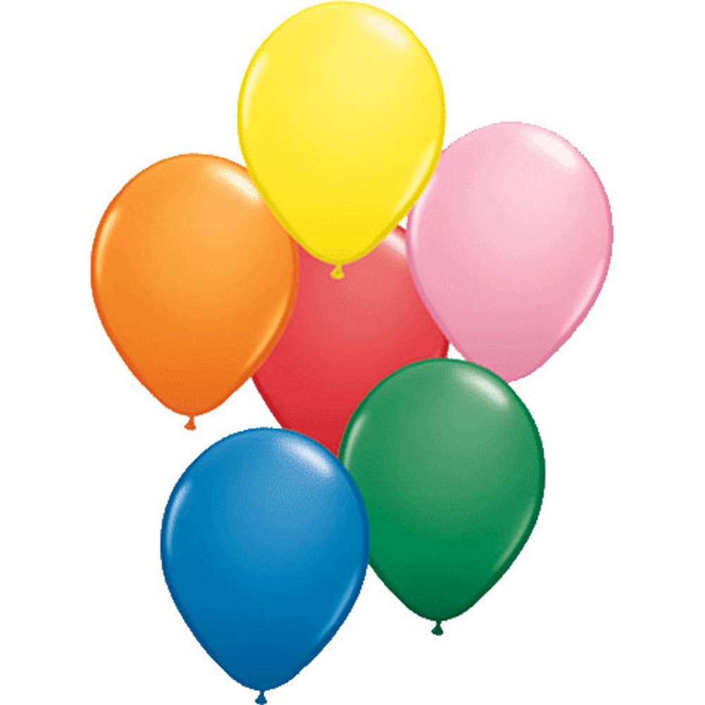 Qualatex 9" Assorted Latex Balloons (100ct)