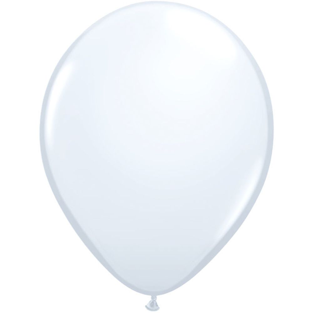 Qualatex 11" White Latex Balloons (100ct)