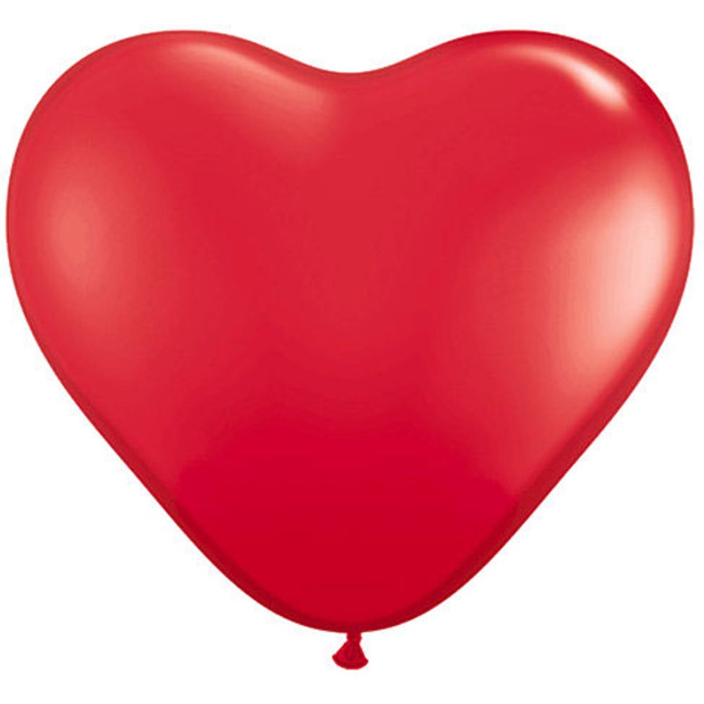 Qualatex 3' Red Heart Latex Balloons (2ct)