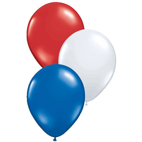 Qualatex 11" Patriotic Assortment Latex Balloons (100ct)