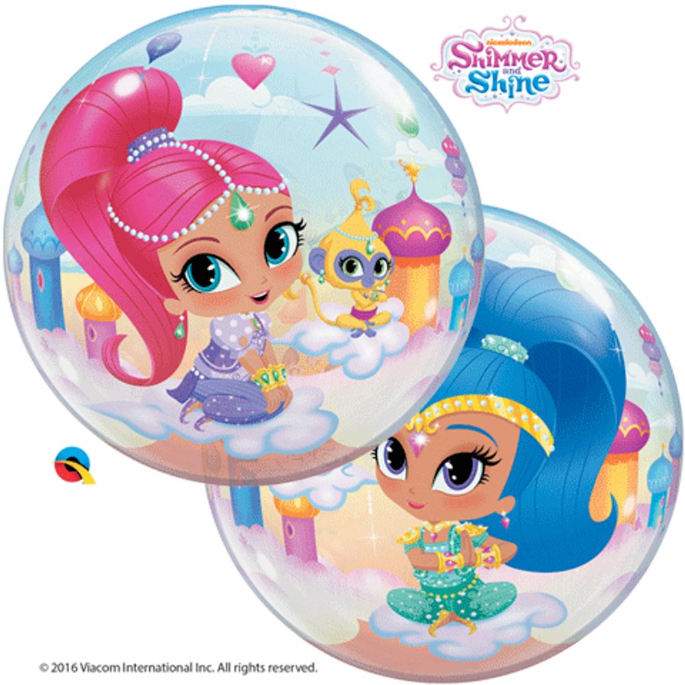 22" SHIMMER AND SHINE BUBBLE BALLOON