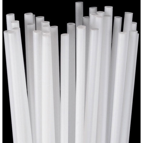 24" White Balloon Sticks (100 ct)