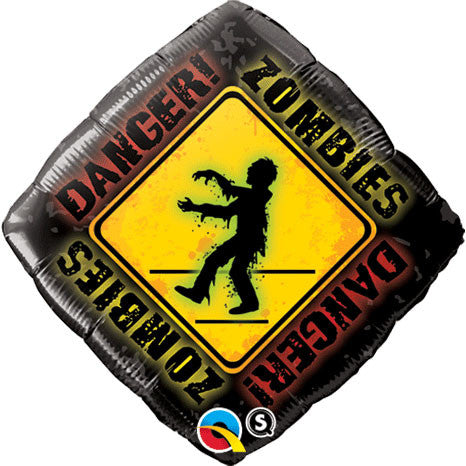 18" Zombies Crossing Diamond Foil Balloon