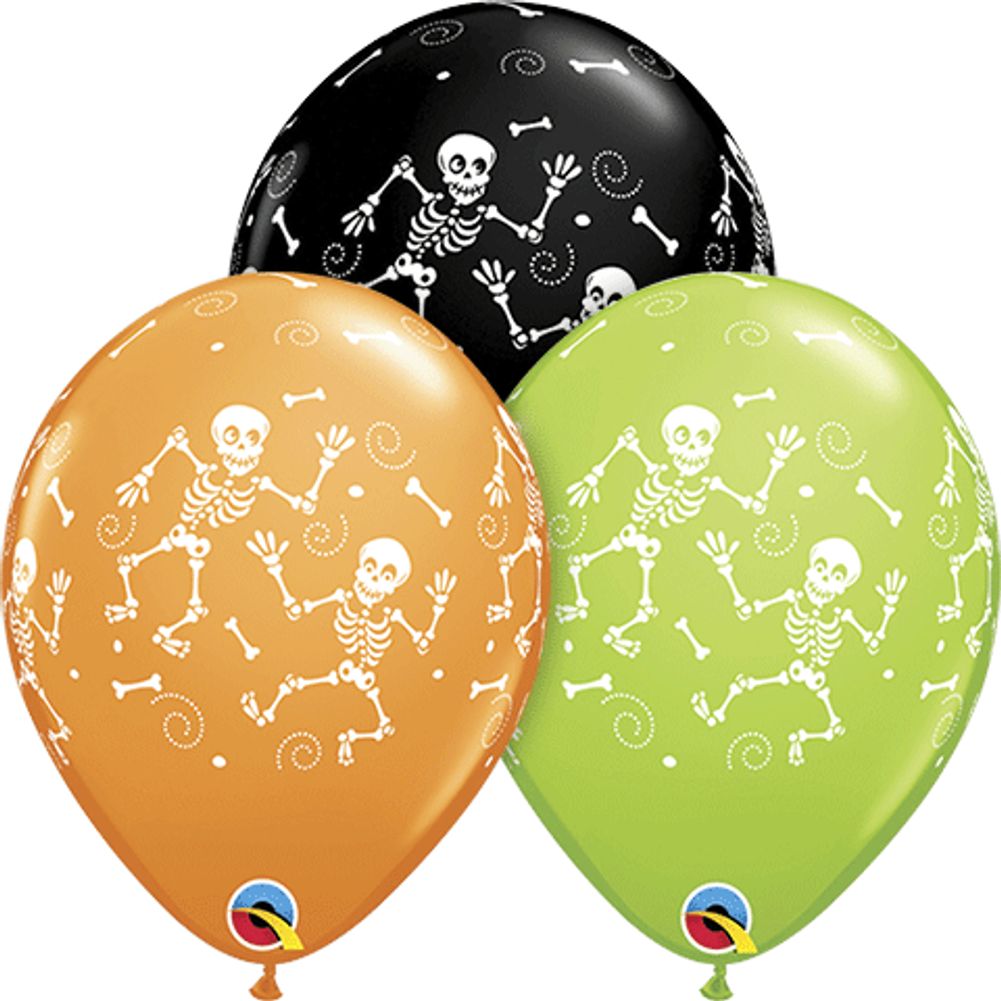 11" FUN HALLOWEEN SKELETONS AROUND