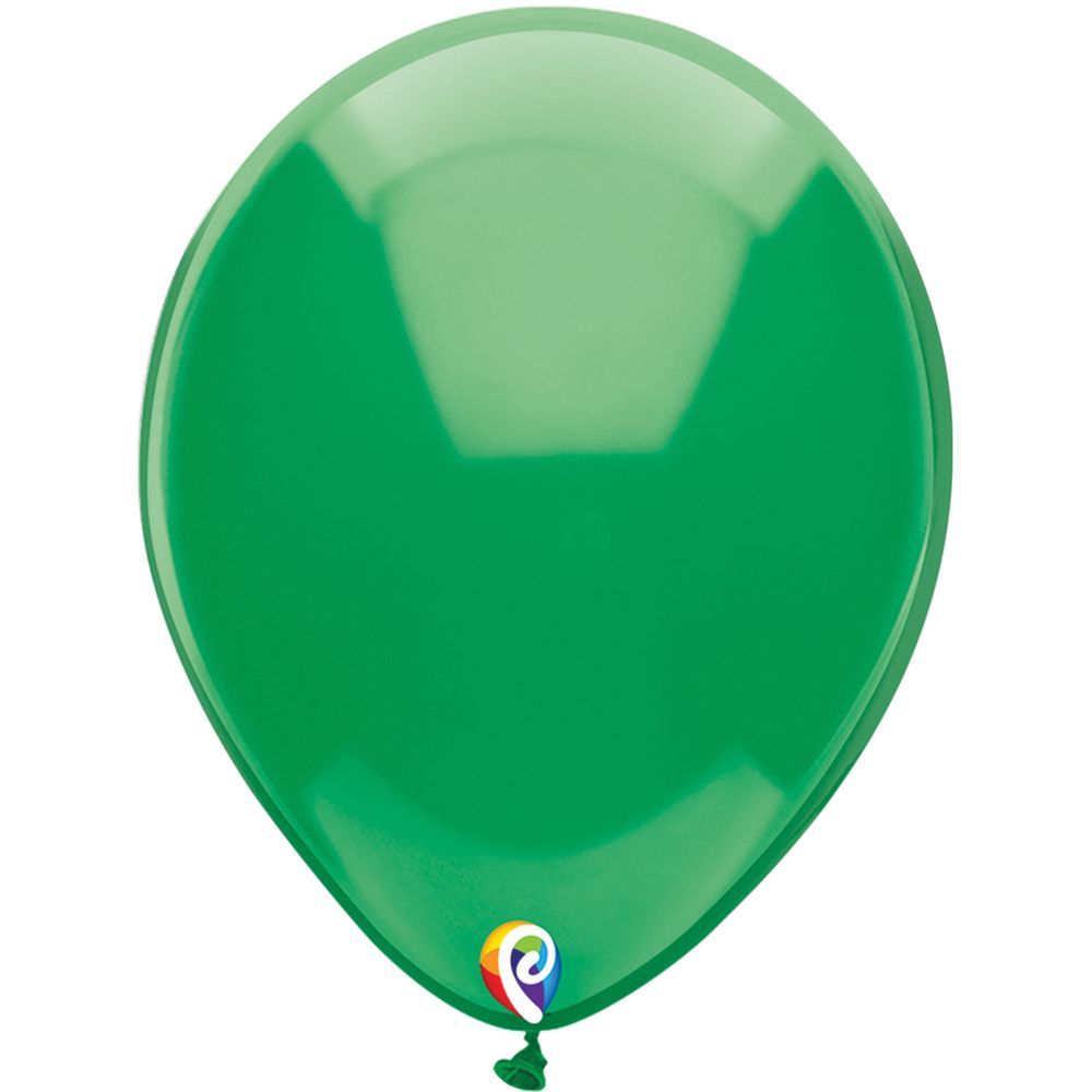 Funsational 12" Crystal Green Latex Balloons, 15ct