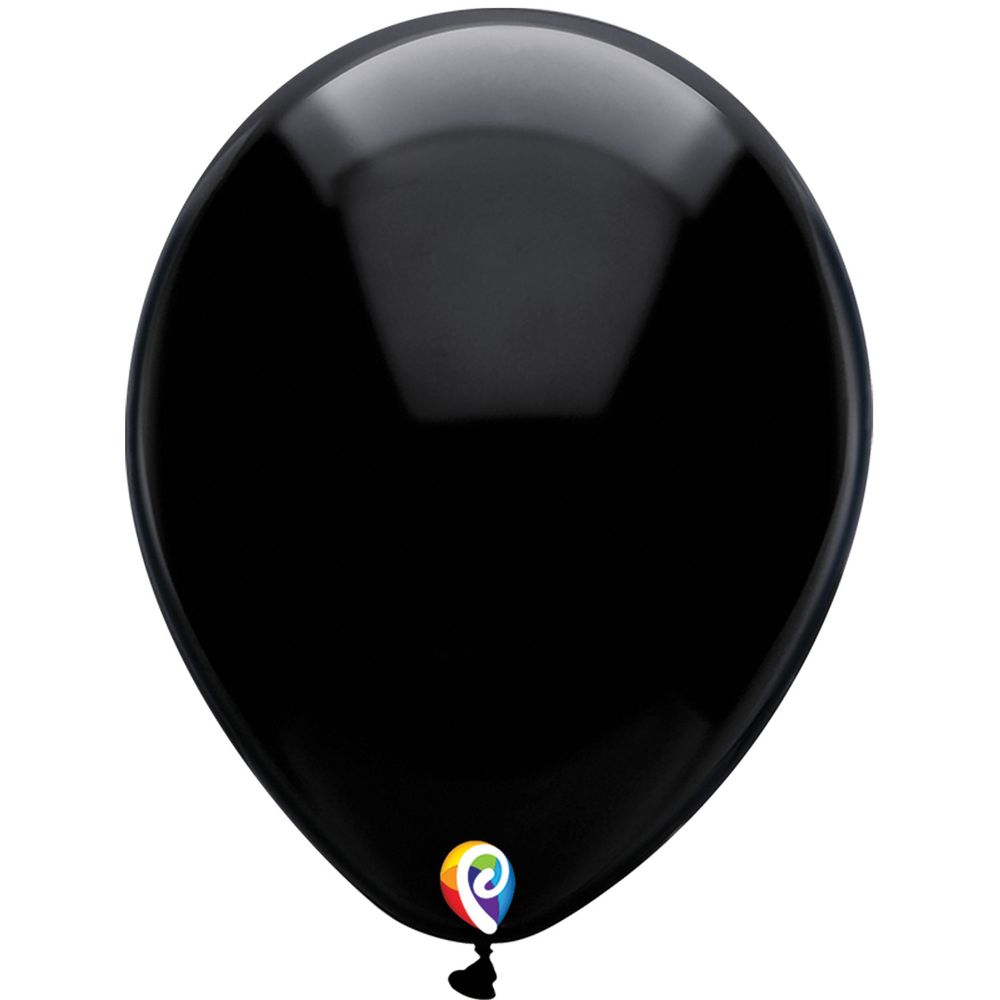 Funsational 12" Black Latex Balloons, 50ct
