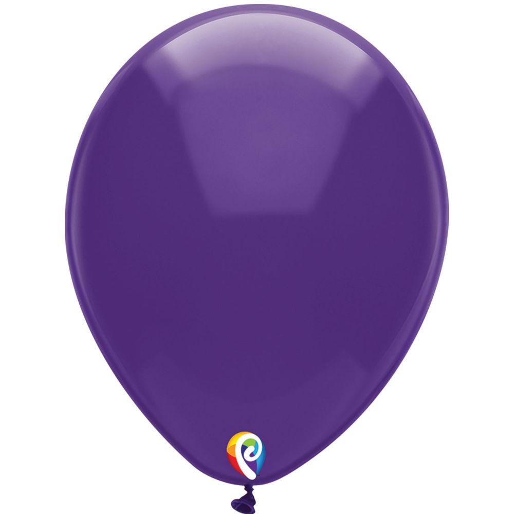 Funsational 12" Crystal Purple Latex Balloons, 50ct