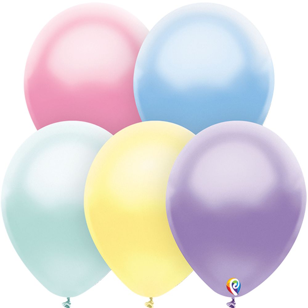 Funsational 12" Pearl Assorted Color Latex Balloons, 50ct
