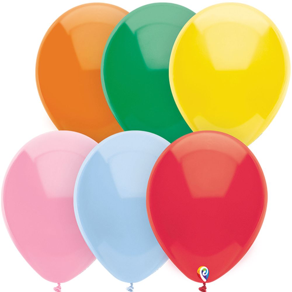 Funsational 12" Standard Assorted Color Latex Balloons, 50ct