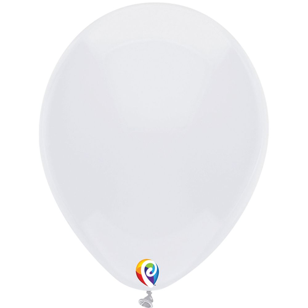 Funsational 12" White Latex Balloons, 50ct
