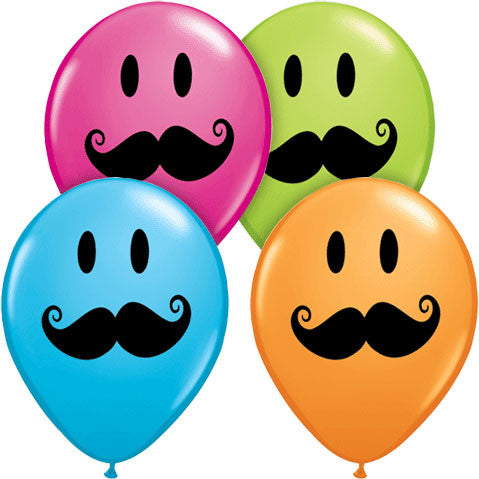 11" Smile Face Mustache