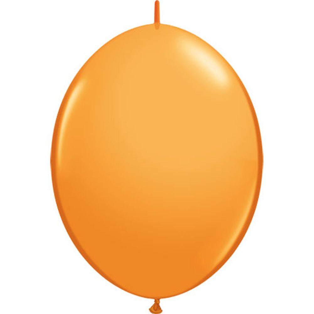 Qualatex 12" Orange Quicklink Latex Balloons (50ct)