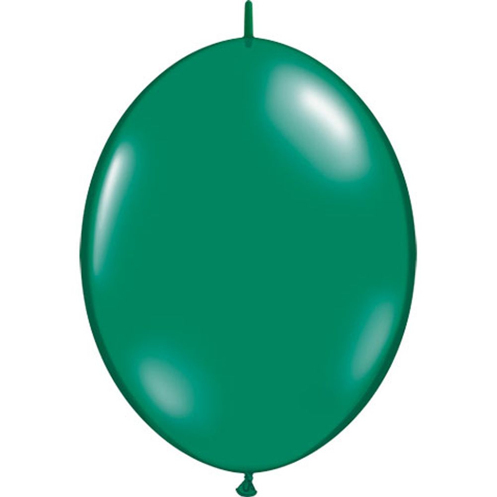 Qualatex 12" Emerald Green Quicklinks Latex Balloons (50ct)
