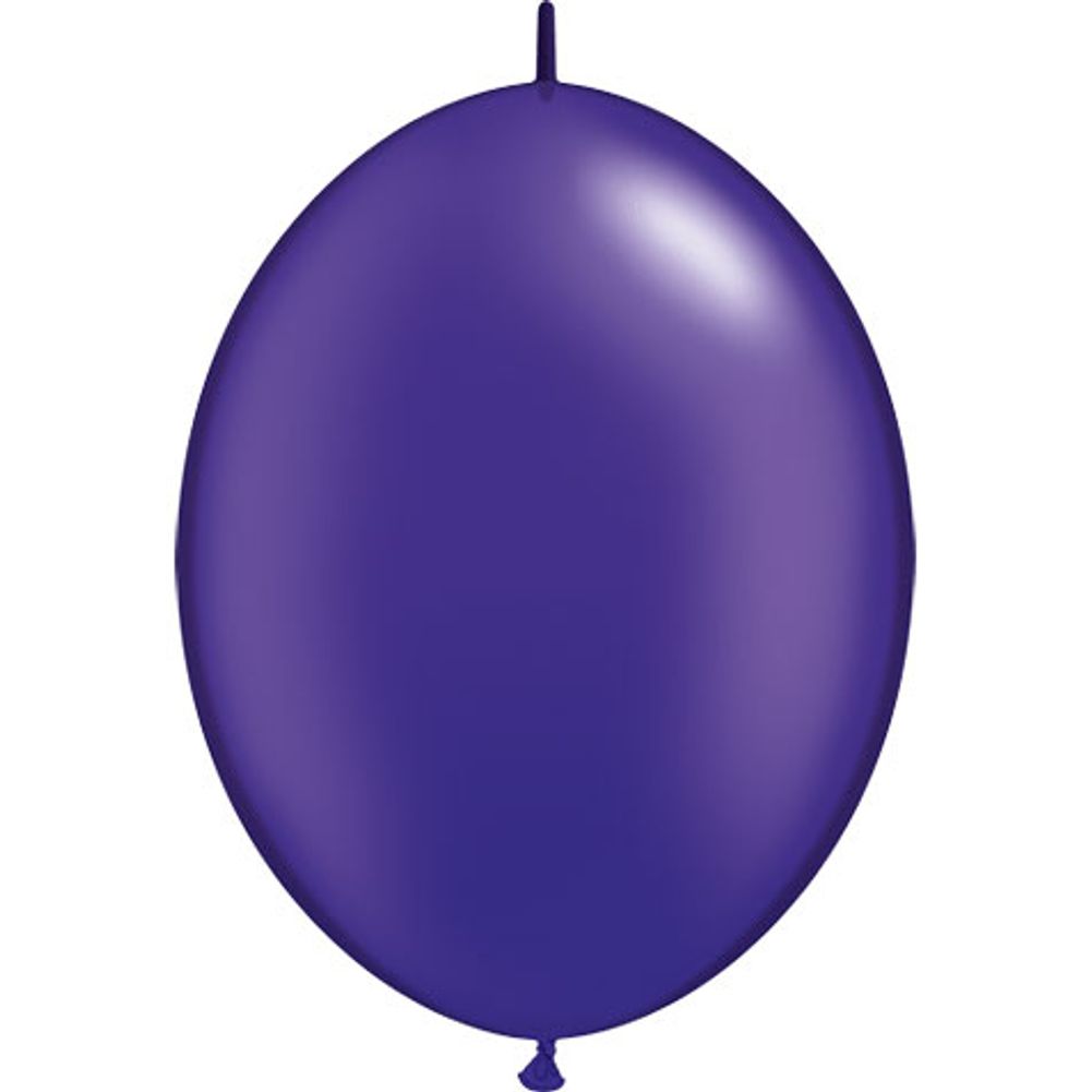 Qualatex 12" Pearlized Quartz Purple Quicklinks Latex Balloons (50ct)