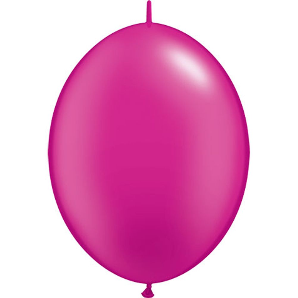 Qualatex 12" Pearlized Magenta Quicklinks Latex Balloons (50ct)