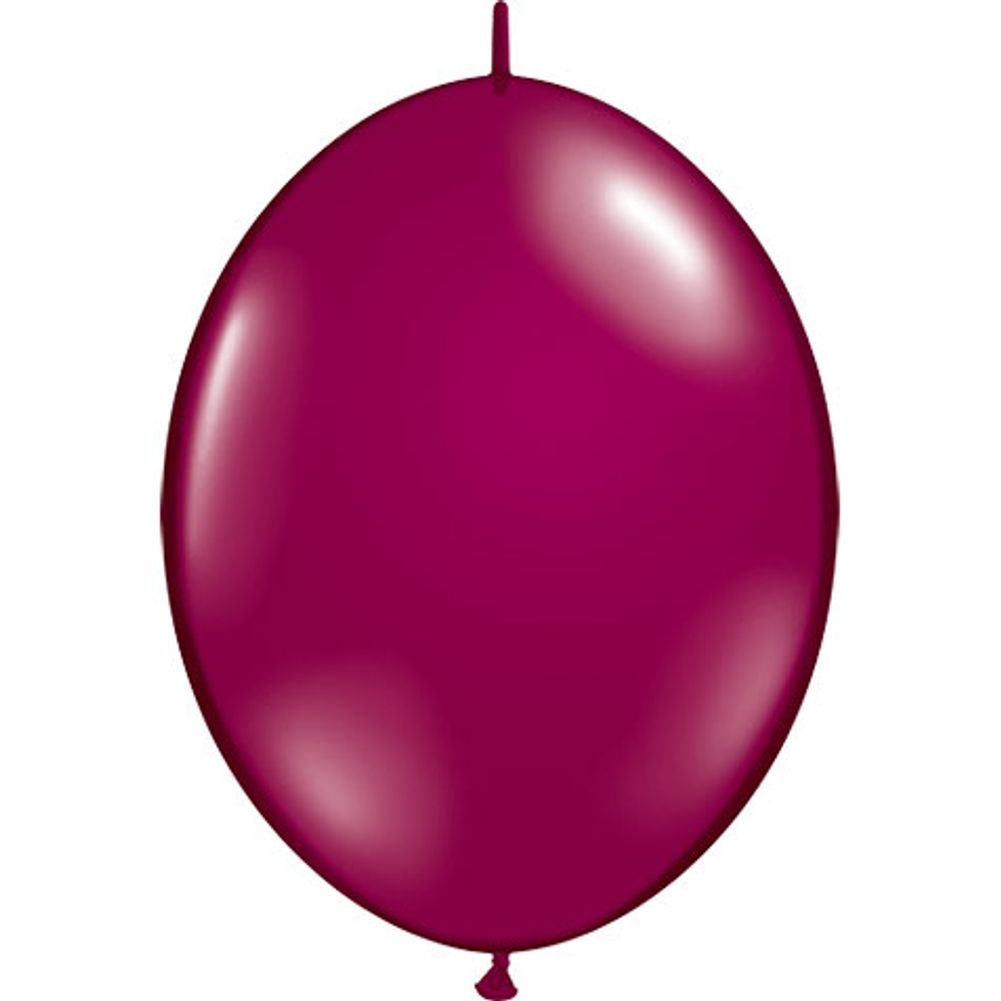 Qualatex 12" Sparkling Burgundy Quicklinks Latex Balloons (50ct)