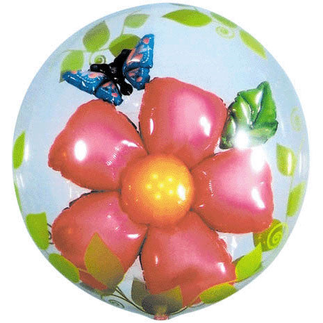 24" Leaves Flower Bubble Balloon
