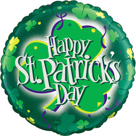 18" St. Patricks' Day Shamrock Foil Balloon