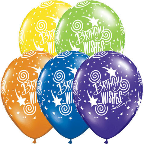 11" Birthday Wishes Around Balloons (10 ct)