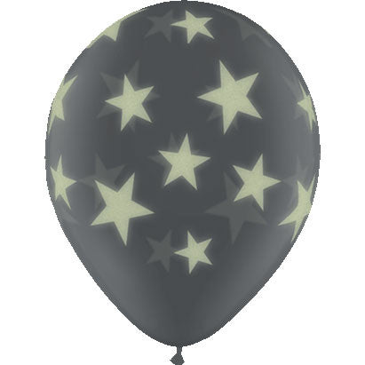 11" Glow Stars Around Latex Balloons (25ct)