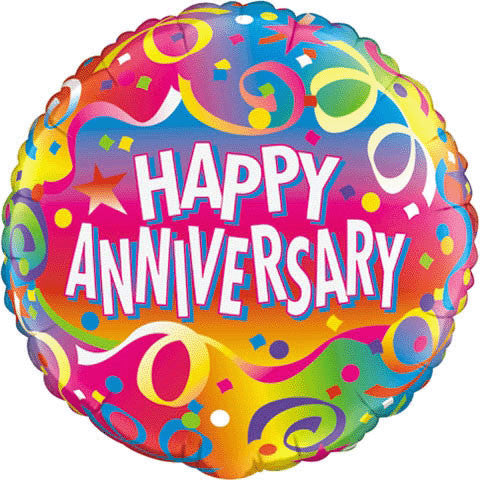 18" Anniversary Confetti Packaged