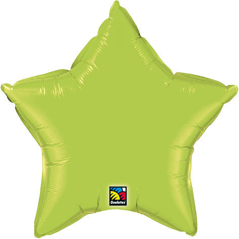 20" Lime Green Star Foil Balloon