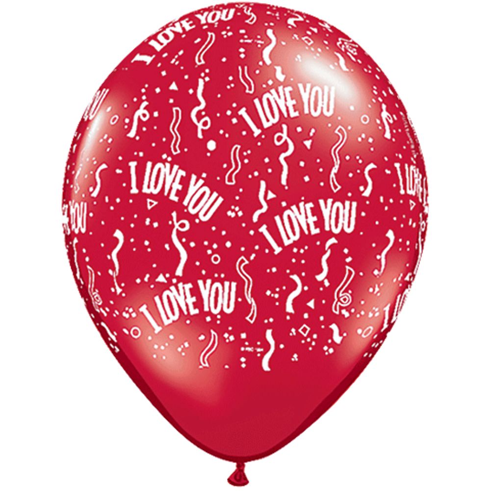 11" I LOVE YOU AROUND CONTEMPORARY (50/BAG)
