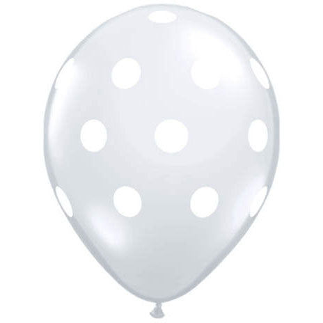 11" Big Polka Dots Diamond Clear