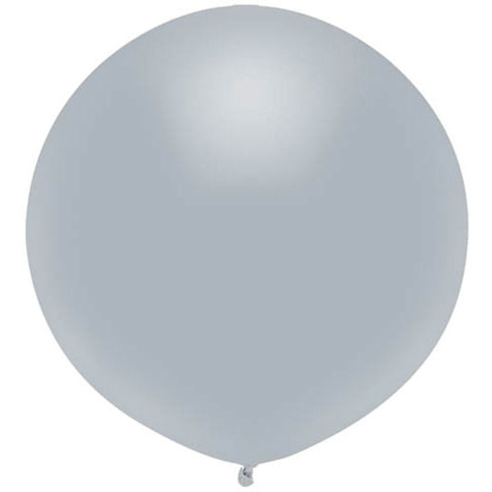 BSA 17" Metallic Silver Latex Balloons (72ct)