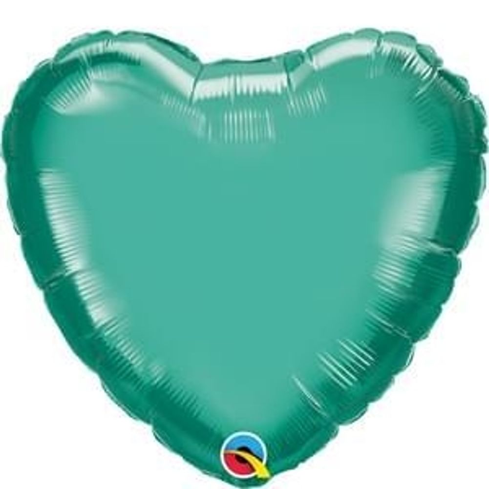 18" CHROME GREEN HEART