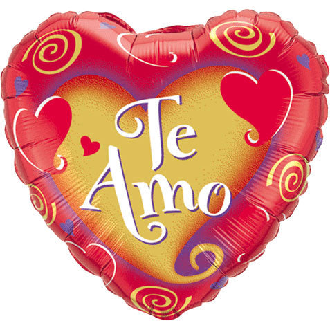 18" Te Amo Swirling Hearts
