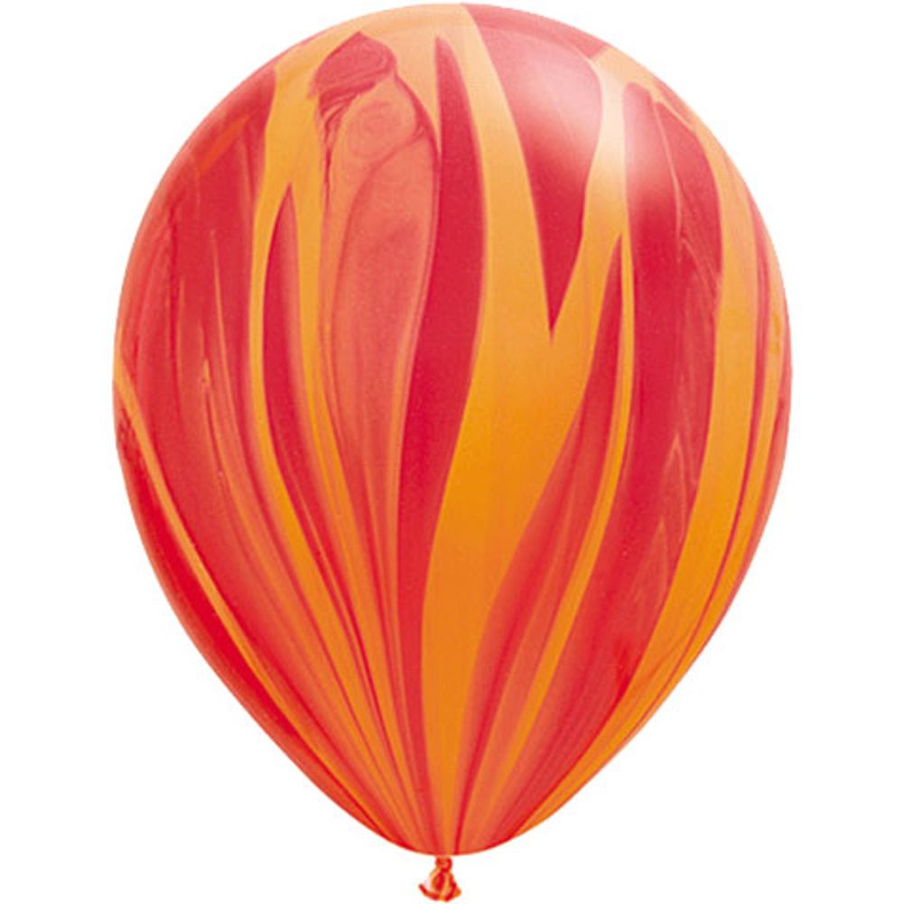 11" Red Orange Rainbow Agate Balloons (25ct)